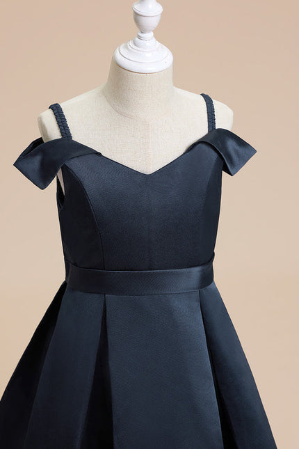 Robe Cérémonie Noir Satiné - gallery 1