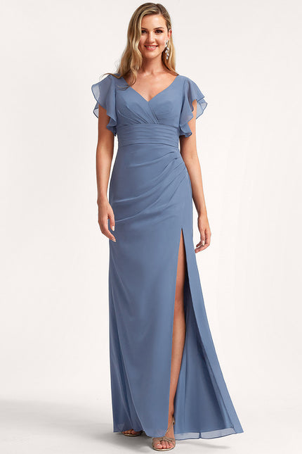 Robe Cérémonie Longue Volants Rose - gallery 2