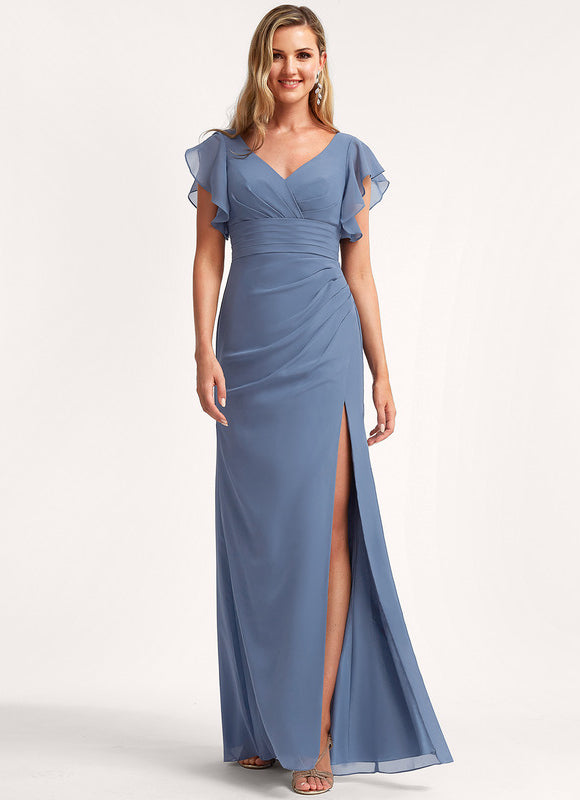 Robe Cérémonie Longue Volants Rose - gallery 2