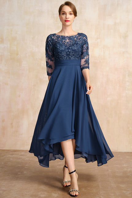 Robe Cérémonie En Dentelle Marine