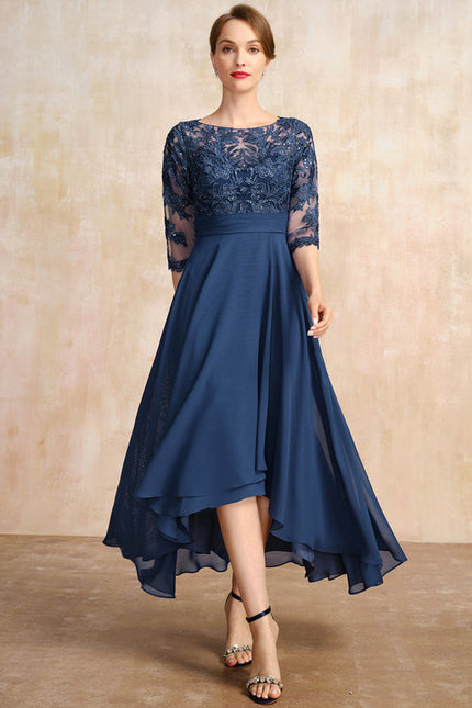 Robe Cérémonie En Dentelle Marine