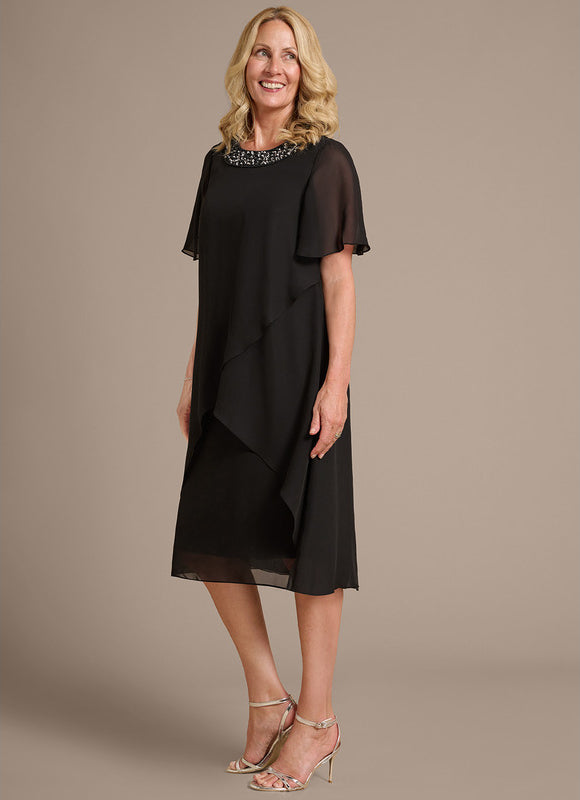 Robe Cérémonie Noire Fluide - gallery 4