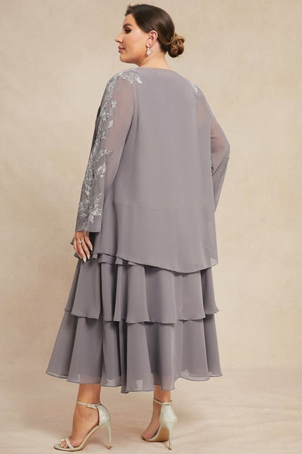 Robe Cérémonie Gris Flottant - gallery 9