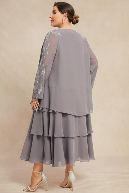 Robe Cérémonie Gris Flottant - gallery 9