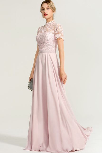 Robe Cérémonie Col Montant Chic - gallery 3
