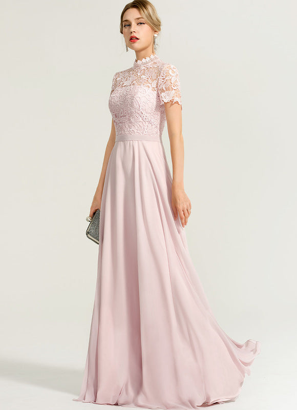 Robe Cérémonie Col Montant Chic - gallery 3