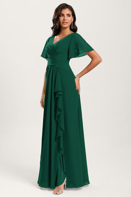 Robe Cérémonie Longue Volants Rose - gallery 3