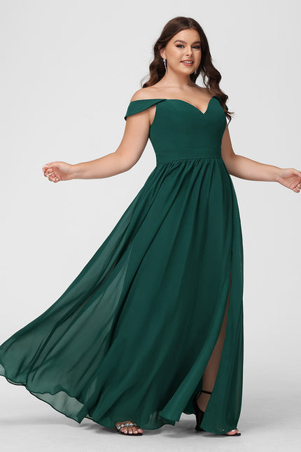 Robe Cérémonie Mousseline Vert Profond - gallery 7