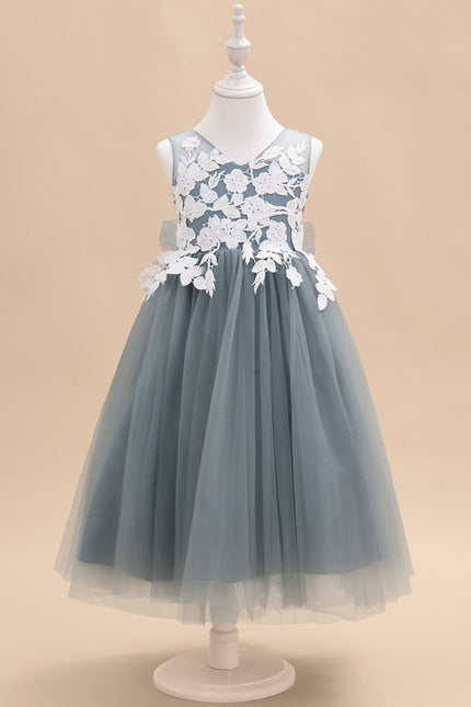Robe Cérémonie Tulle Bleu Pâle - gallery 2