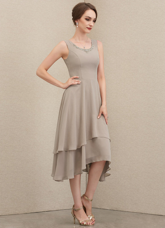 Robe Cérémonie Mousseline Taupe - gallery 5