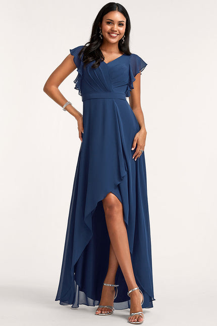 Robe Cérémonie Fluide Marine Élégante - gallery 2