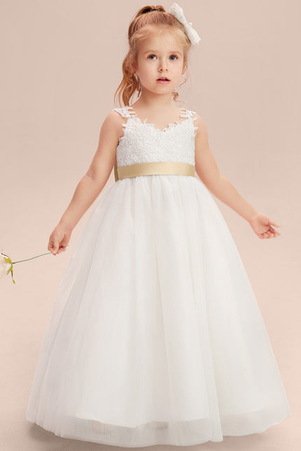 Robe Cérémonie Tulle Ivoire Nœud - gallery 3