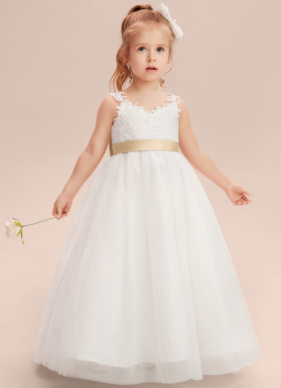 Robe Cérémonie Tulle Ivoire Nœud - gallery 3