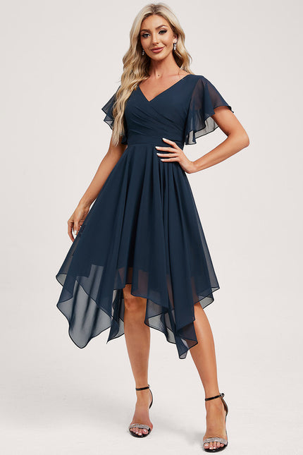 Robe Cérémonie Fluide Marine Élégante
