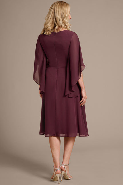 Robe Cérémonie Prune Fluide - gallery 5