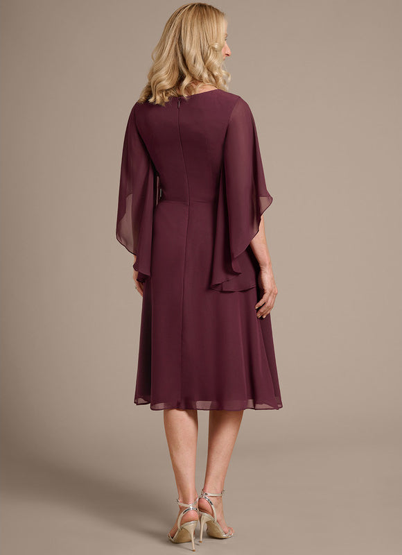 Robe Cérémonie Prune Fluide - gallery 5