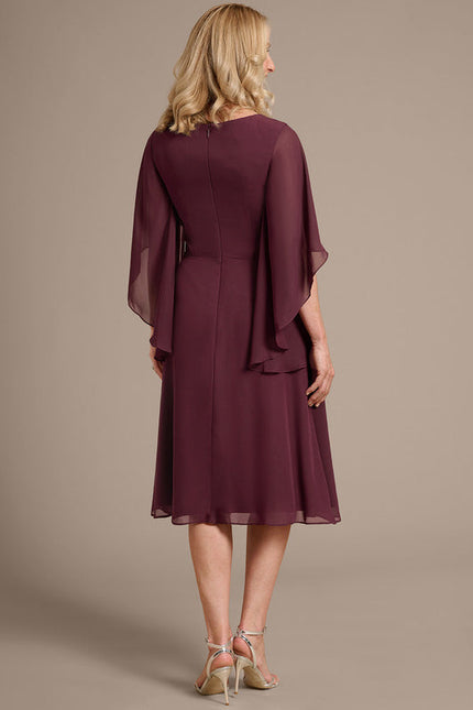 Robe Cérémonie Prune Fluide - gallery 5