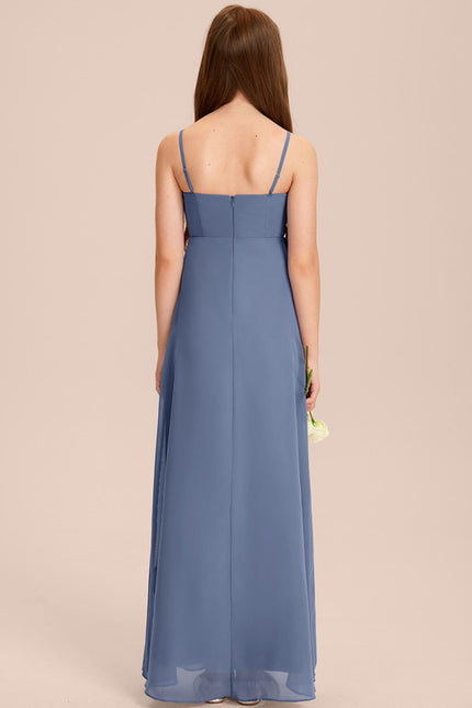 Robe Cérémonie Mousseline Bleu Pastel - gallery 3