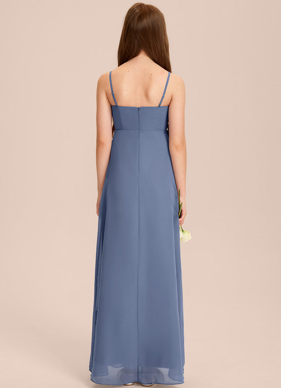 Robe Cérémonie Mousseline Bleu Pastel - gallery 3