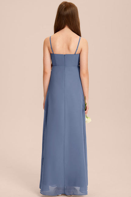 Robe Cérémonie Mousseline Bleu Pastel - gallery 3