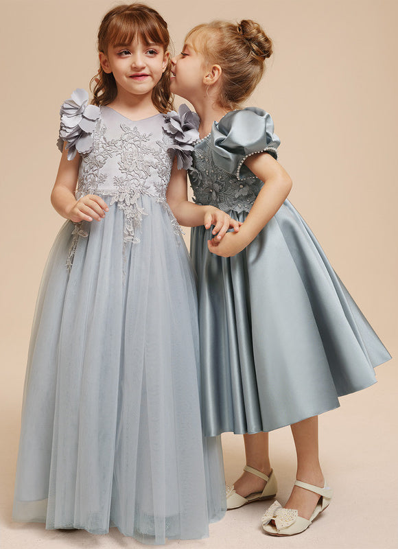 Robe Cérémonie Tulle Satinée - gallery 1