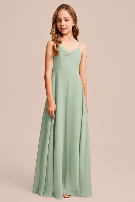 Robe Cérémonie Vert Doux Élégant