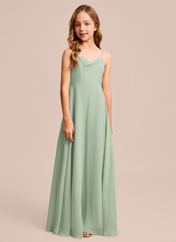 Robe Cérémonie Vert Doux Élégant