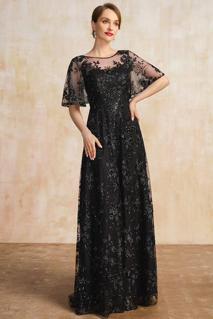 Robe Cérémonie Noire Élégante - gallery 1