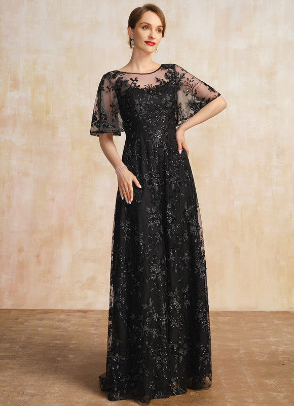 Robe Cérémonie Noire Élégante - gallery 1