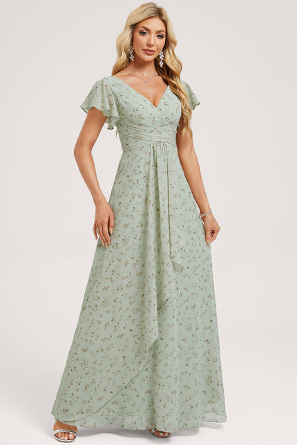 Robe Cérémonie Longue Volants Rose - gallery 2