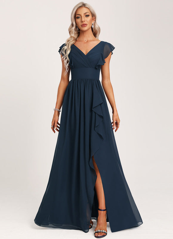 Robe Cérémonie Longue Volants Rose - gallery 6