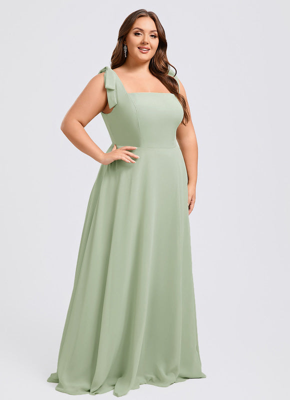 Robe Cérémonie Mousseline Verte - gallery 7