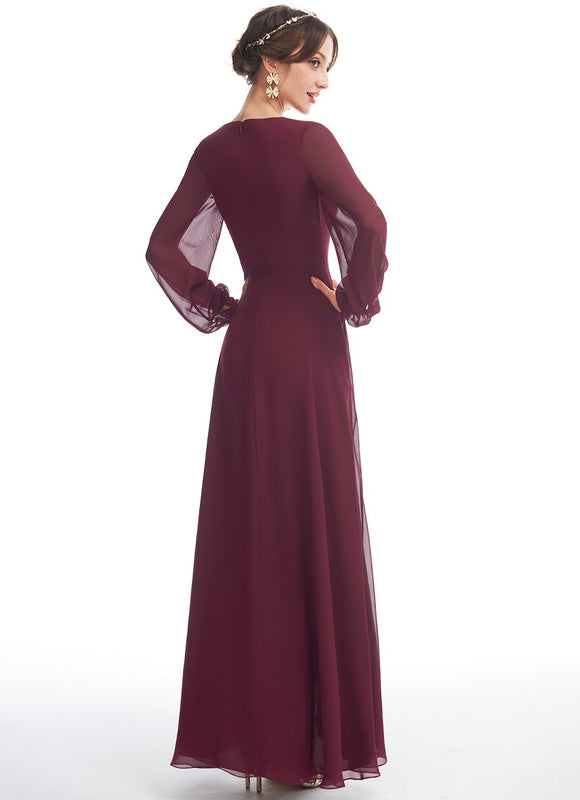 Robe Cérémonie Fluide Marine Élégante - gallery 4