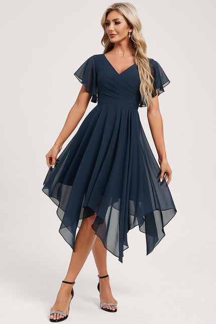 Robe Cérémonie Fluide Marine Élégante - gallery 1