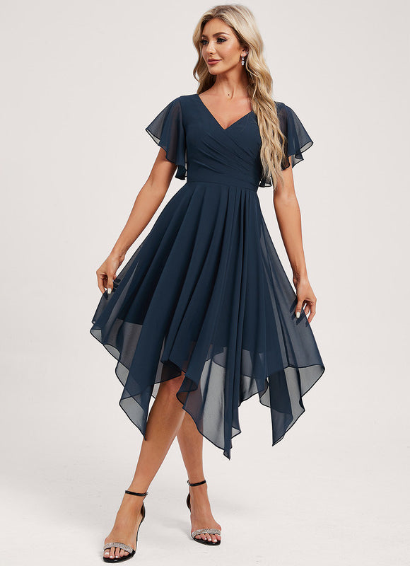 Robe Cérémonie Fluide Marine Élégante - gallery 1