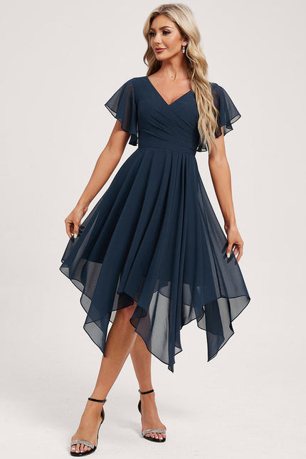Robe Cérémonie Fluide Marine Élégante - gallery 1