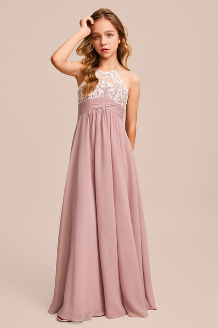 Robe Cérémonie Longue Rose Douce - gallery 3