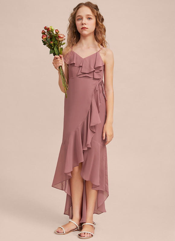Robe Cérémonie Asymétrique Volants - gallery 1