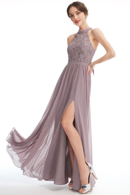 Robe Cérémonie Drapé Lavande