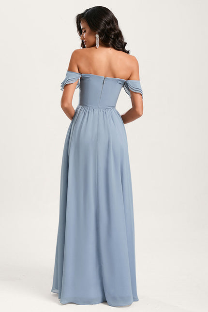 Robe Cérémonie Élégante À Décolleté - gallery 4