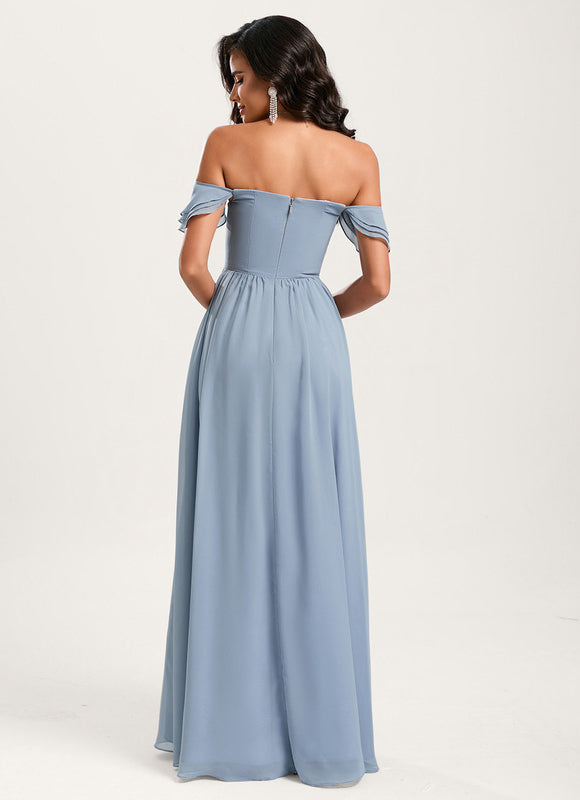 Robe Cérémonie Élégante À Décolleté - gallery 4