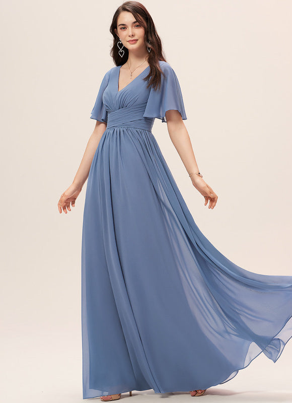 Robe Cérémonie Longue Volants Rose - gallery 2