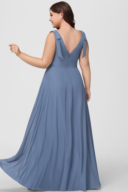 Robe Cérémonie Mousseline Beige - gallery 8