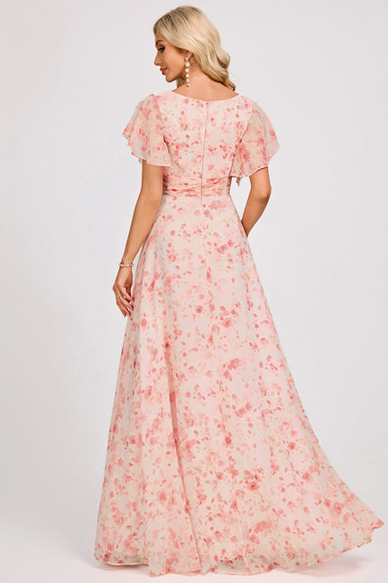 Robe Cérémonie Longue Volants Rose - gallery 5