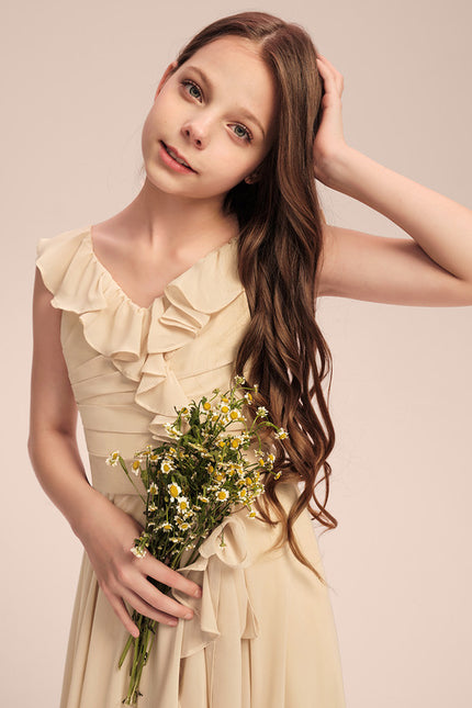 Robe Cérémonie Mousseline Évasée - gallery 1