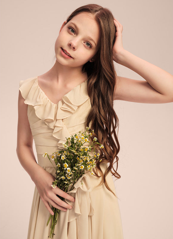 Robe Cérémonie Mousseline Évasée - gallery 1