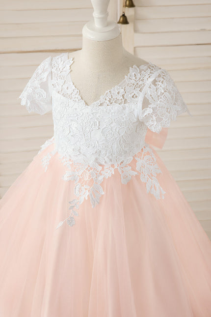 Robe Cérémonie Tulle Rose Pâle - gallery 7
