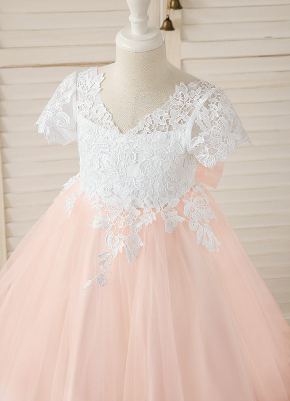 Robe Cérémonie Tulle Rose Pâle - gallery 7