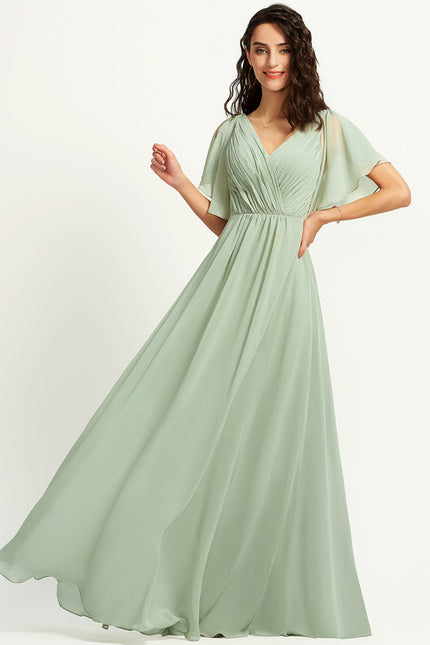 Robe Cérémonie Longue Volants Rose