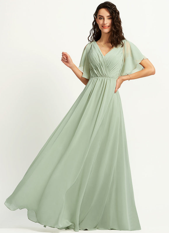 Robe Cérémonie Longue Volants Rose